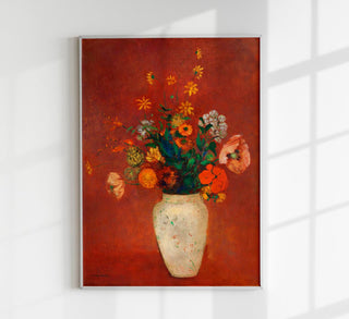 Bouquet in a Chinese Vase Painting by Odilon Redon – Art Print