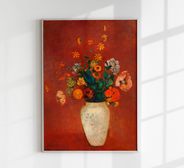 Bouquet in a Chinese Vase Painting by Odilon Redon – Art Print