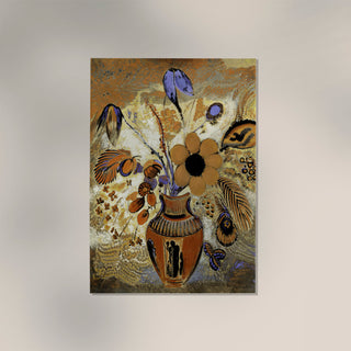 Etruscan Vase with Flowers by Odilon Redon – Künstlerisches Stillleben | Symbolträchtig | Farbintensiv