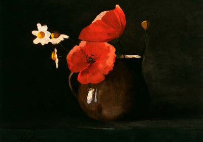 Poppies and Daisies Fine Art Print Odilon Redon Symbolistische Blumen
