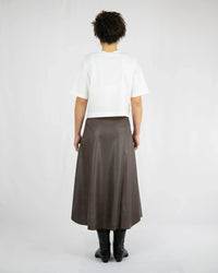 JULA Midi Skirt high-waisted vegan leather organic cotton Berlin — Ansicht 6