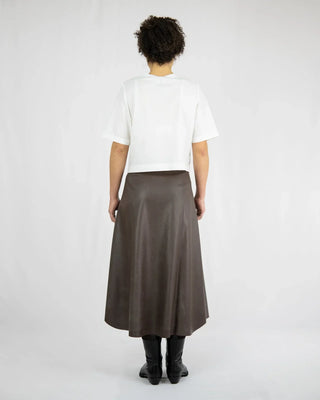 JULA, hoch taillierter Midi-Rock | vegane Leder-Optik | Made in Berlin