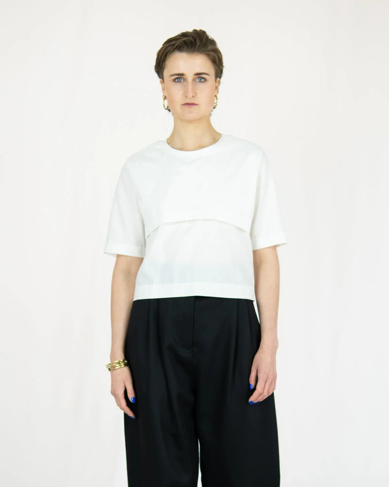 MESH Shirt aus Deadstock-Baumwolle | halbtransparent & doppellagig | Made in Berlin — Ansicht 2