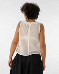 WHII Sleeveless Blouse in Layered Design – Silk-Cotton Blend, Made in Berlin — Ansicht 5