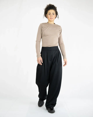 SOULAGE - Draped long shirt made of Tencel jersey | Waterfall look | Made in Berlin