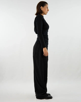 SOULAGE – Long shirt with ruffles and waterfall detail | TENCEL™ | Made in Berlin