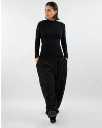 SOULAGE Long shirt with gathering & waterfall detail TENCEL™ Made in Berlin — Ansicht 6