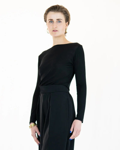 HASH Off-Shoulder Long Sleeve Shirt | Tencel Jersey | Handmade in Berlin
