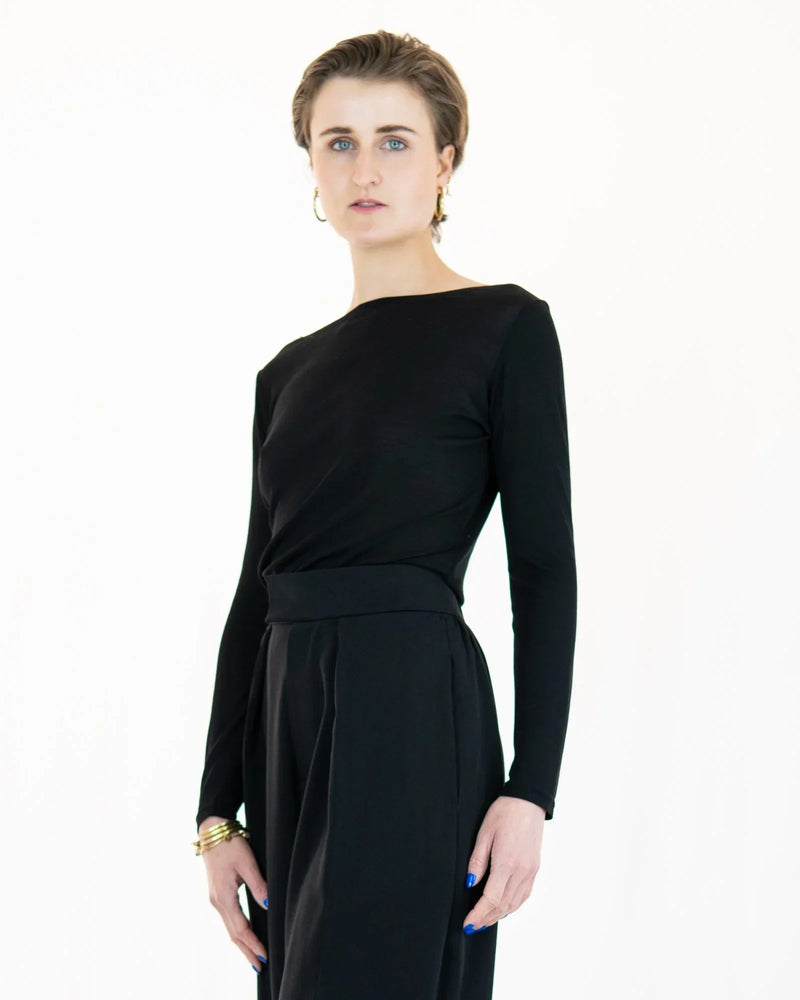 HASH Off-Shoulder Long Sleeve Shirt | Tencel Jersey | Handmade in Berlin — Ansicht 3