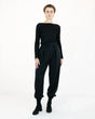 AdoTAEK Ankle-Length Trousers with Seam Details 100% Tencel
