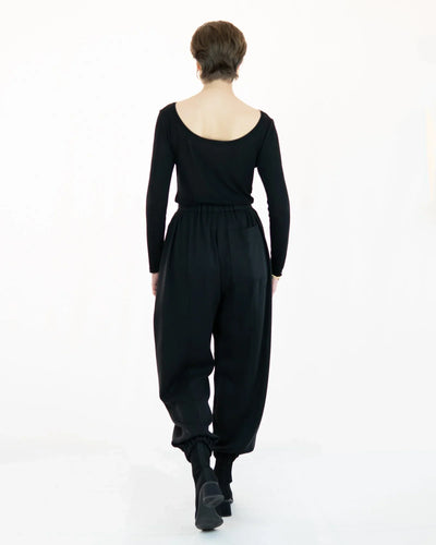 AdoTAEK Ankle-Length Trousers with Seam Details 100% Tencel