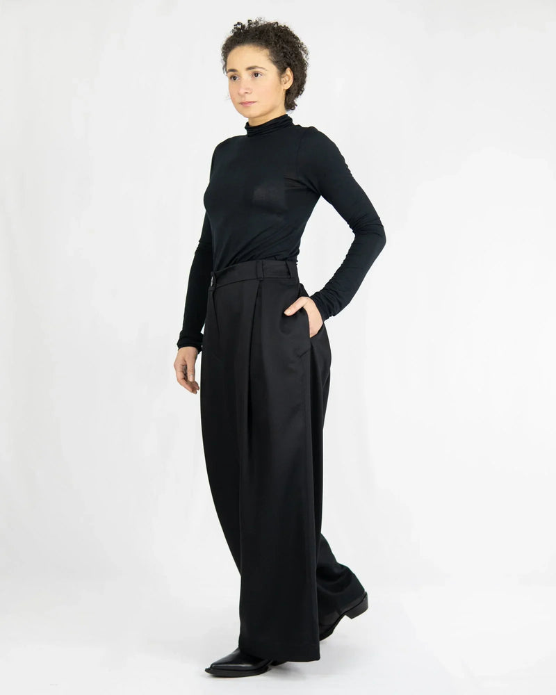 SMART Lyocell Twill Pleated Trousers | Handmade Berlin — Ansicht 3
