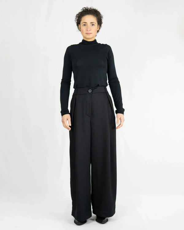 SMART Lyocell Twill Pleated Trousers | Handmade Berlin