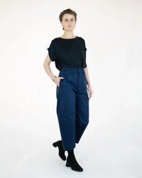 AdoBLEU organic twill culottes – elasticated waistband, Made in Berlin — Ansicht 2