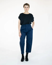 AdoBLEU organic twill culottes – elasticated waistband, Made in Berlin — Ansicht 3