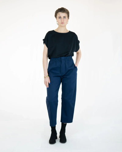 AdoBLEU organic twill culottes – elasticated waistband, Made in Berlin