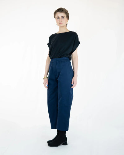 AdoBLEU organic twill culottes – elasticated waistband, Made in Berlin