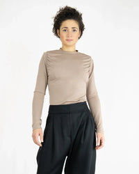 SOULAGE Draped Tencel Jersey Longline Top | Waterfall Style | Made in Berlin — Ansicht 1