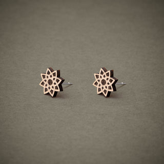 Ohrstecker aus Holz | Stern N°1