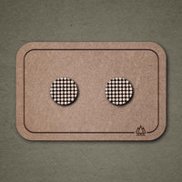 Wood Stud Earrings Dotwork | FEINFORMART handmade — Ansicht 1