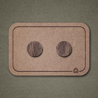 Smoked Oak Stud Earrings | Handmade — Ansicht 1