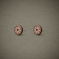 Wooden Stud Earrings Sun Star – FEINFORMART Handmade — Ansicht 2