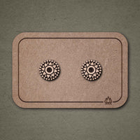 Wooden Stud Earrings Sun Star – FEINFORMART Handmade — Ansicht 1