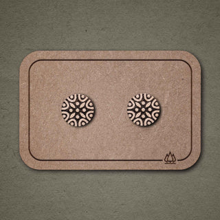 Ohrstecker aus Holz | Mandala N°2