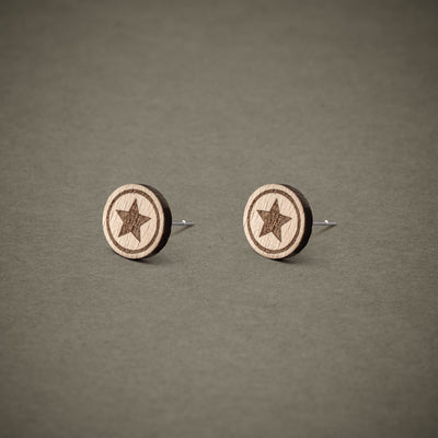 Ohrstecker aus Holz Stern N°3 | FEINFORMART