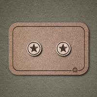 Wooden Stud Earrings Star N°3 | FEINFORMART — Ansicht 1