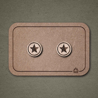 Ohrstecker aus Holz | Stern N°3