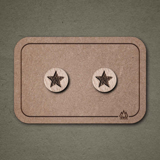 Ohrstecker aus Holz | Stern N°4