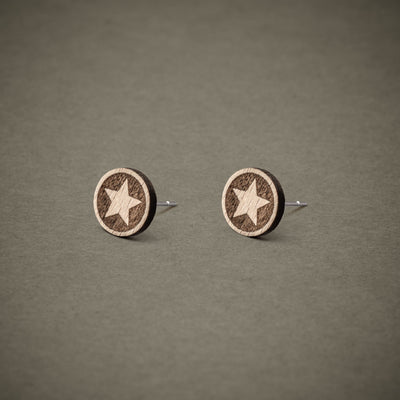 Ohrstecker aus Holz Stern N°5 | FEINFORMART