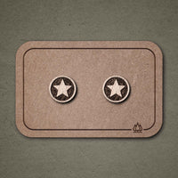 Wooden Stud Earrings Star N°5 | FEINFORMART — Ansicht 1