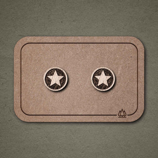 Ohrstecker aus Holz | Stern N°5
