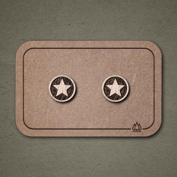 Ohrstecker aus Holz Stern N°5 | FEINFORMART