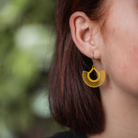 "Boho" Wooden Dangle Earrings – Feather-light & Hypoallergenic — Ansicht 27