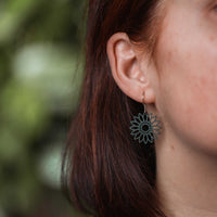 Flower Wooden Drop Earrings – feather-light, delicate, hypoallergenic — Ansicht 27