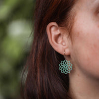"Mandala" Wooden Earrings – feather-light, delicate, hypoallergenic — Ansicht 27