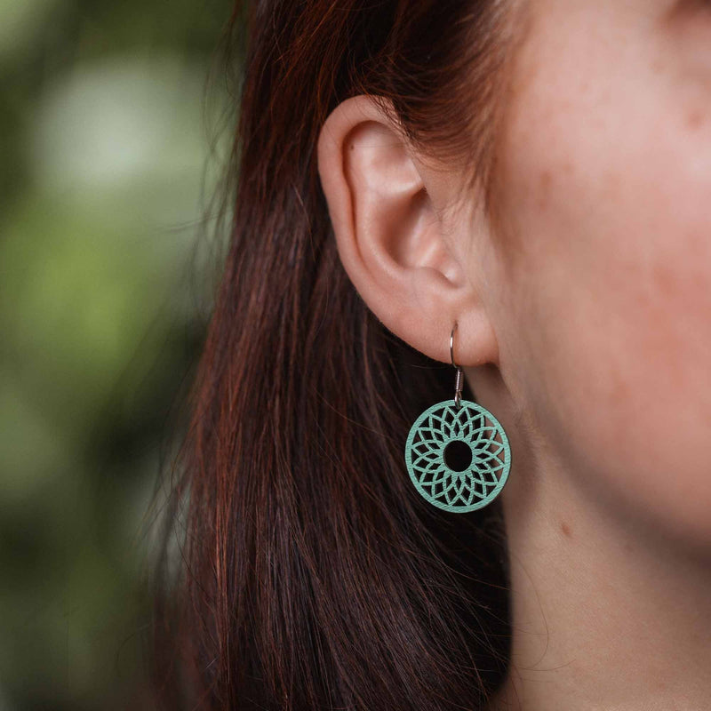 Spirit wooden earrings – feather-light, delicate, hypoallergenic — Ansicht 7