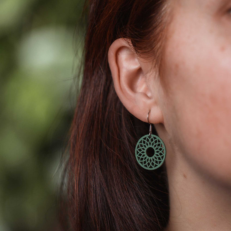 Spirit wooden earrings – feather-light, delicate, hypoallergenic — Ansicht 12
