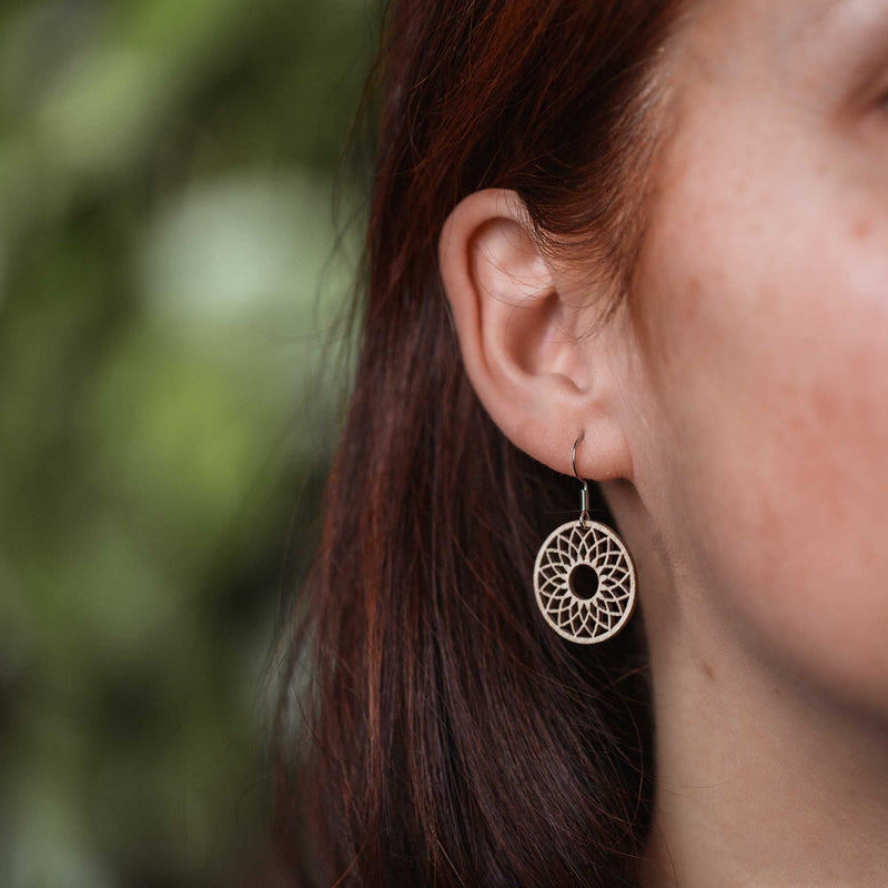 Spirit wooden earrings – feather-light, delicate, hypoallergenic — Ansicht 17