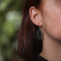 "Geometric" wooden earrings – feather-light, delicate, hypoallergenic — Ansicht 7