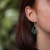 Tribe Wooden Drop Earrings – feather-light, delicate, hypoallergenic — Ansicht 12