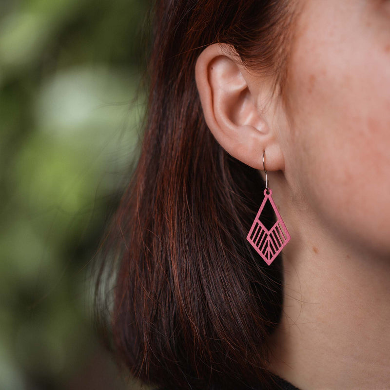 Tribe Wooden Drop Earrings – feather-light, delicate, hypoallergenic — Ansicht 32