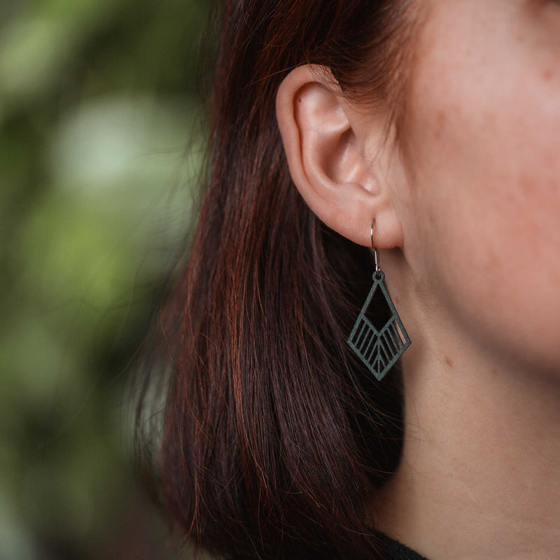 Tribe Wooden Drop Earrings – feather-light, delicate, hypoallergenic — Ansicht 22