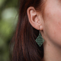 Tribal Echo Wooden Drop Earrings – feather-light, delicate, hypoallergenic — Ansicht 17