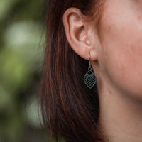 "Leaf" Wooden Earrings – feather-light, delicate, hypoallergenic — Ansicht 22