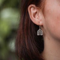 Rainbow Wooden Earrings - feather-light, delicate, hypoallergenic — Ansicht 22