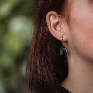 „Rainbow“ Ohrhänger aus Holz – federleicht | filigran | antiallergen